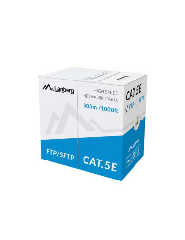 Kabel Sieciowy Lanberg Lcf5-11Cu-0305-S (Ftp  305M  Kat. 5E  Kolor Szary)