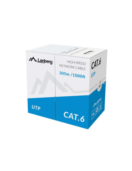 Kabel Sieciowy Lanberg Lcu6-11Cu-0305-S (Utp  305M  Kat. 6  Kolor Szary)