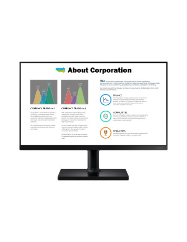 Samsung F24T450Fqr Monitor Komputerowy 61 Cm (24") 1920 X 1080 Px Full Hd Czarny