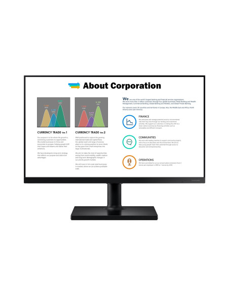 Samsung F24T450Fqr Monitor Komputerowy 61 Cm (24") 1920 X 1080 Px Full Hd Czarny