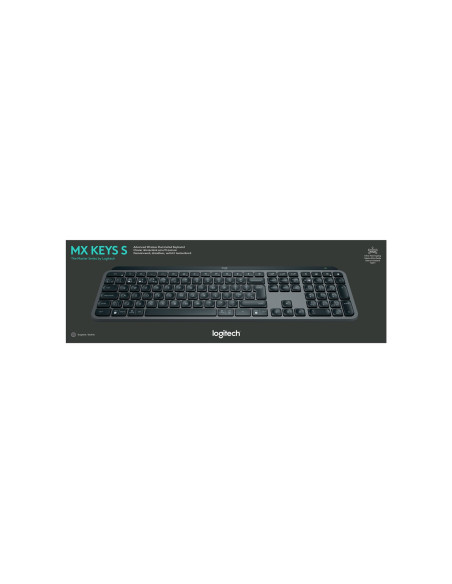 Logitech Mx Keys S Klawiatura Uniwersalne Rf Wireless + Bluetooth Qwerty Amerykański Międzynarodowy Grafitowy