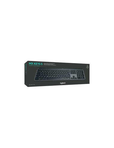 Logitech Mx Keys S Klawiatura Uniwersalne Rf Wireless + Bluetooth Qwerty Amerykański Międzynarodowy Grafitowy