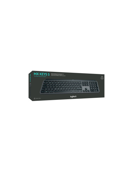 Logitech Mx Keys S Klawiatura Uniwersalne Rf Wireless + Bluetooth Qwerty Amerykański Międzynarodowy Grafitowy