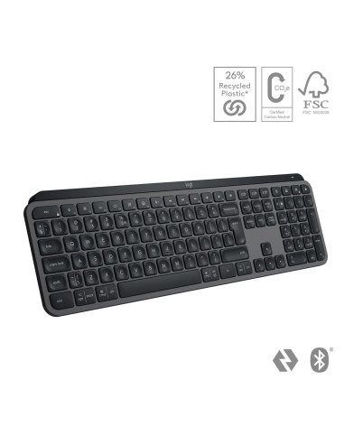 Logitech Mx Keys S Klawiatura Uniwersalne Rf Wireless + Bluetooth Qwerty Amerykański Międzynarodowy Grafitowy