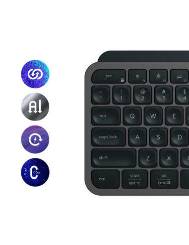 Logitech Mx Keys S Klawiatura Uniwersalne Rf Wireless + Bluetooth Qwerty Amerykański Międzynarodowy Grafitowy