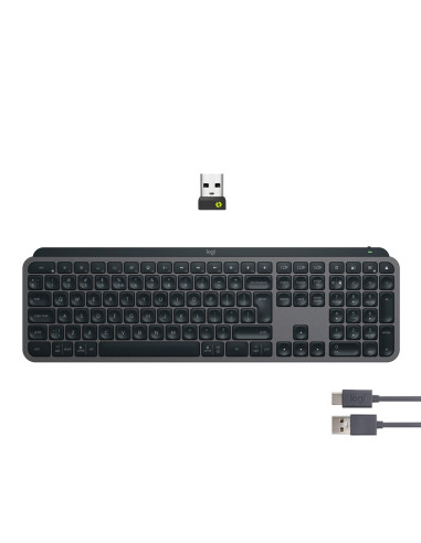 Logitech Mx Keys S Klawiatura Uniwersalne Rf Wireless + Bluetooth Qwerty Amerykański Międzynarodowy Grafitowy