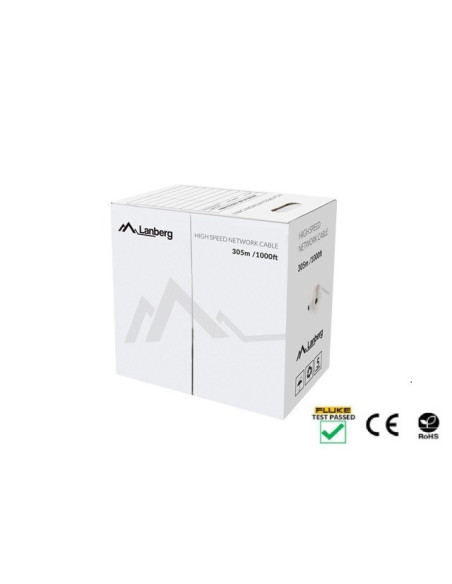 Kabel Sieciowy Lanberg Lcu5-12Cu-0305-S (Utp  305M  Kat. 5E  Kolor Szary)