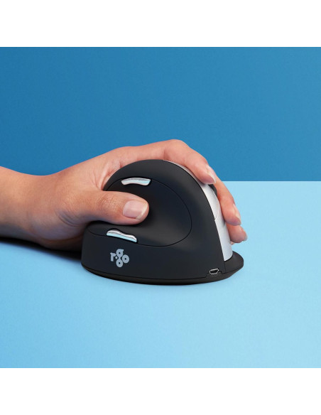 R-Go Tools Ergonomiczna Mysz R-Go He Mysz Rozmiar Duży, Leworęczna, Bezprzewodowa, Czarna