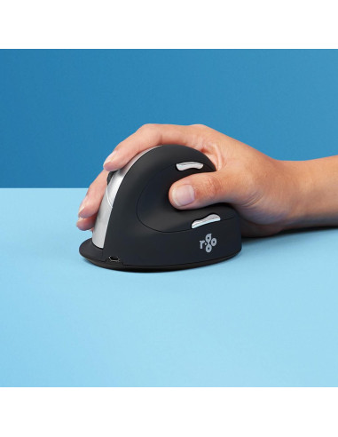 R-Go Pele He Ergonomiczna Praworęczna Bluetooth Czarna/Srebrna Retail