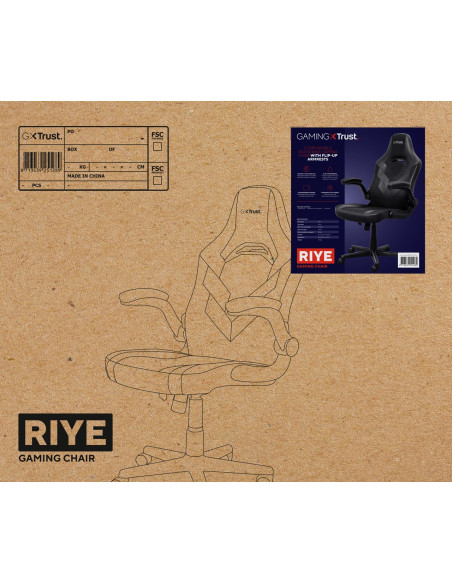 Fotel Gamingowy Trust Gxt703 Riye Gaming Chair Black (25128)