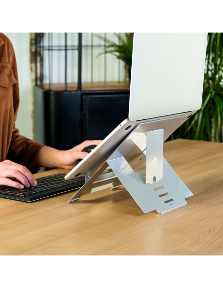 Podstawa R-Go Tools R-Go Laptopständer 10"-22" Max.5Kg Riser Verstellbar Sidabrinis