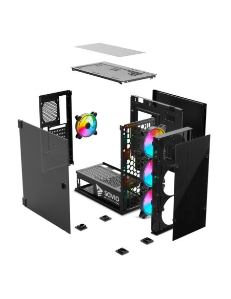 Savio Obudowa Pc Prime X1 Argb Glass Savgc-Primex1