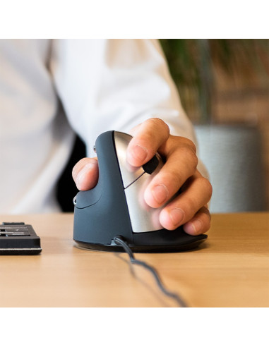 Ergonomiczna Mysz R-Go He Leworęczna Usb Czarna/Srebrna