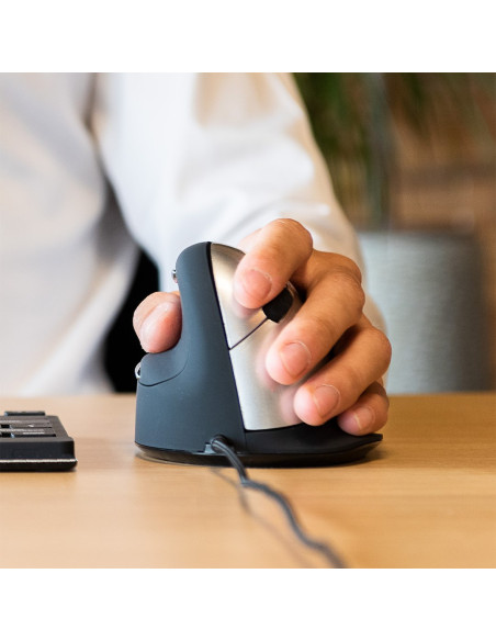Ergonomiczna Mysz R-Go He Leworęczna Usb Czarna/Srebrna