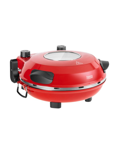 Piec Do Pizzy Teesa Supreme +, 1200 W, 32 Cm, Okienko, Wyjmowany Kamień, Sterowanie Dwiema Grzałkami