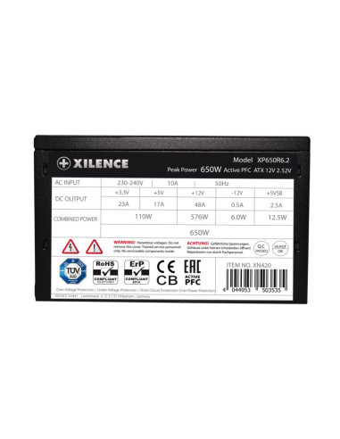 Zasilacz Case Psu Atx2.52 650W/Xn421 Bulk Xilence