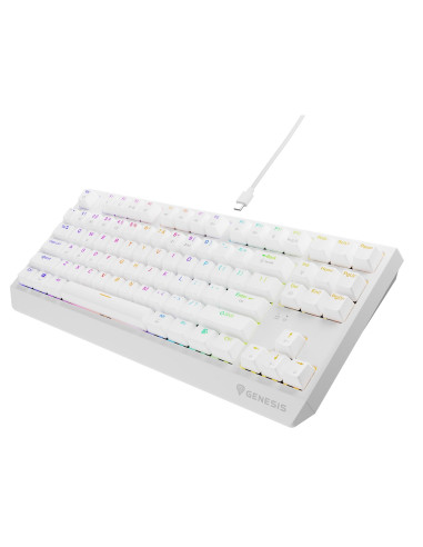 Genesis Thor 230 Tkl Klawiatura Gaming Usb + Rf Wireless + Bluetooth Qwerty Us English Biały