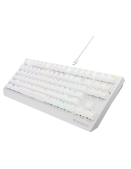 Genesis Thor 230 Tkl Klawiatura Gaming Usb + Rf Wireless + Bluetooth Qwerty Us English Biały