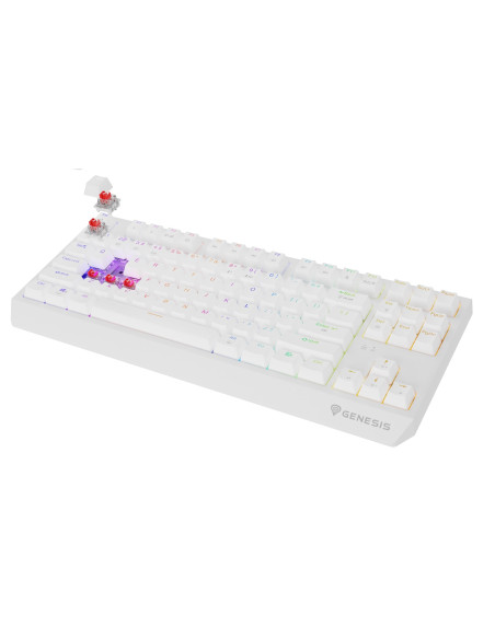 Genesis Thor 230 Tkl Klawiatura Gaming Usb + Rf Wireless + Bluetooth Qwerty Us English Biały