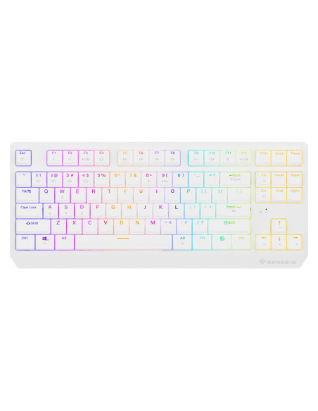 Genesis Thor 230 Tkl Klawiatura Gaming Usb + Rf Wireless + Bluetooth Qwerty Us English Biały
