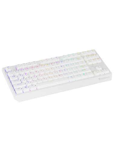 Genesis Thor 230 Tkl Klawiatura Gaming Usb + Rf Wireless + Bluetooth Qwerty Us English Biały