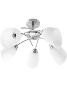 Żyrandol Klasyczna Lampa Sufitowa Wisząca Activejet Nikita Nikiel 5Xe27 Do Salonu