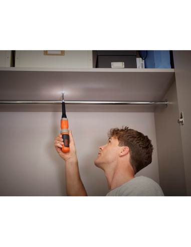 Black & Decker Bcf603C-Qw Wkrętak Zasilany/Zakrętark Udarowy 180 Rpm Czarny, Pomarańczowy