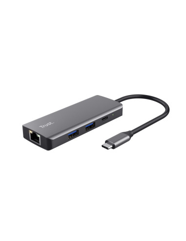 Multi-Port Adapter Trust Dalyx 6-In-1 Usb-C Silver