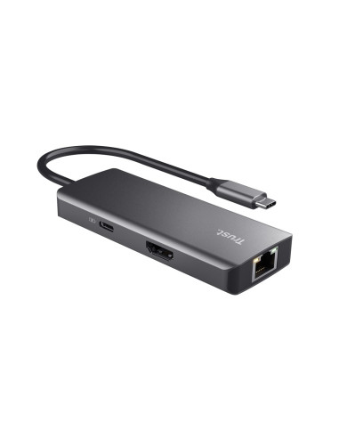 Multi-Port Adapter Trust Dalyx 6-In-1 Usb-C Silver