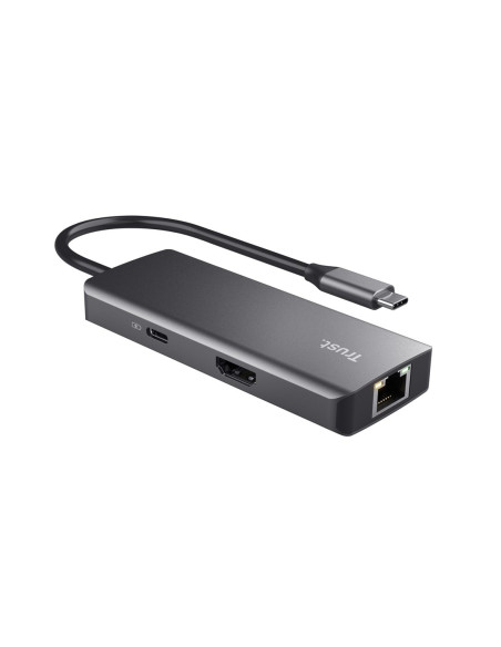 Multi-Port Adapter Trust Dalyx 6-In-1 Usb-C Silver