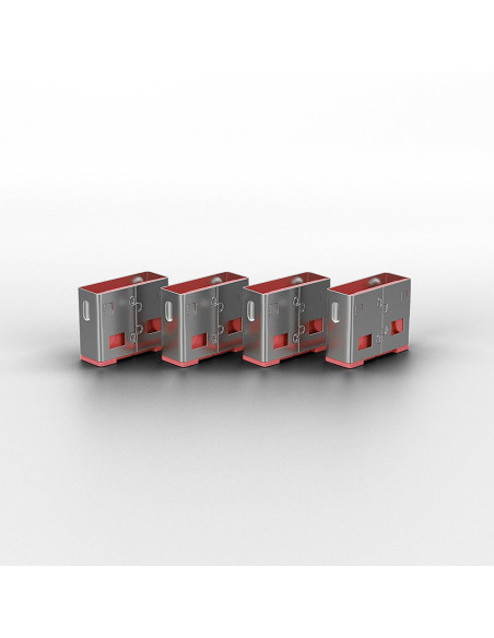 Lindy 40450 Bloker Portów Blokada Portu + Klucz Usb Typu-A Różowy Kopolimer Akrylonitrylo-Butadieno-Styrenowy (Abs) 5 Szt.