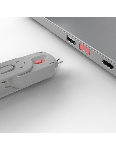 Lindy 40450 Bloker Portów Blokada Portu + Klucz Usb Typu-A Różowy Kopolimer Akrylonitrylo-Butadieno-Styrenowy (Abs) 5 Szt.