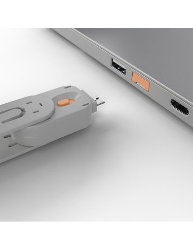 Lindy 40453 Bloker Portów Blokada Portu + Klucz Usb Typu-A Pomarańczowy Kopolimer Akrylonitrylo-Butadieno-Styrenowy (Abs) 5 Szt.