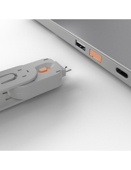 Lindy 40453 Bloker Portów Blokada Portu + Klucz Usb Typu-A Pomarańczowy Kopolimer Akrylonitrylo-Butadieno-Styrenowy (Abs) 5 Szt.