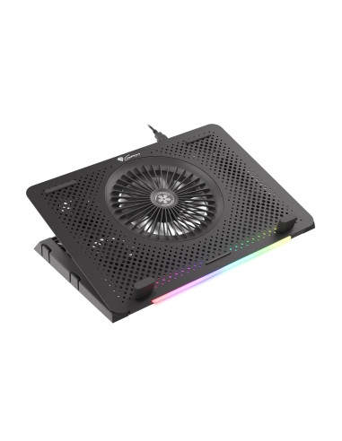 Podstawka Chłodząca Pod Laptopa Genesis Oxid 450 Rgb 15.6" Z Wentylatorem, Podświetlenie, 2 Usb