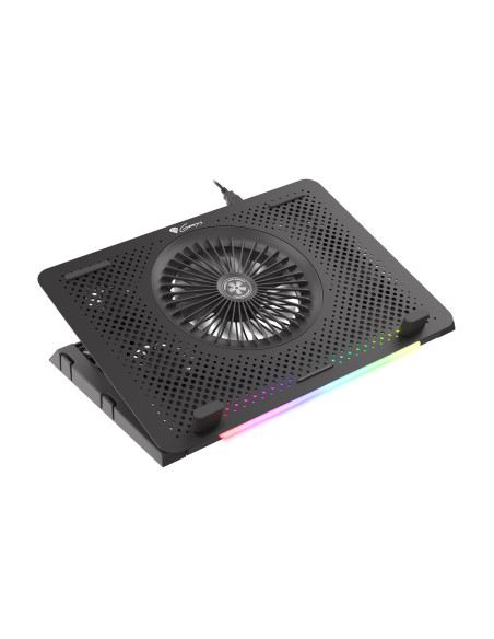 Podstawka Chłodząca Pod Laptopa Genesis Oxid 450 Rgb 15.6" Z Wentylatorem, Podświetlenie, 2 Usb