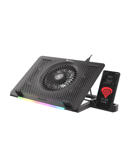 Podstawka Chłodząca Pod Laptopa Genesis Oxid 450 Rgb 15.6" Z Wentylatorem, Podświetlenie, 2 Usb