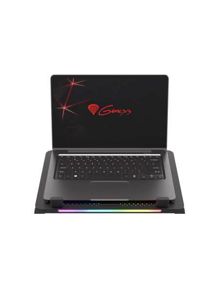 Podstawka Chłodząca Pod Laptopa Genesis Oxid 450 Rgb 15.6" Z Wentylatorem, Podświetlenie, 2 Usb