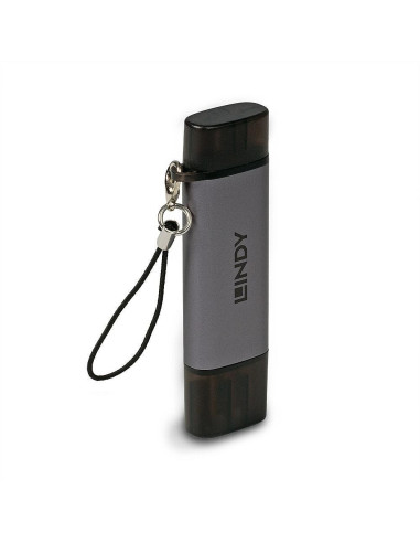 Lindy 43335 Czytnik Kart Usb 3.2 Gen 1 (3.1 Gen 1) Type-A/Type-C Czarny, Szary
