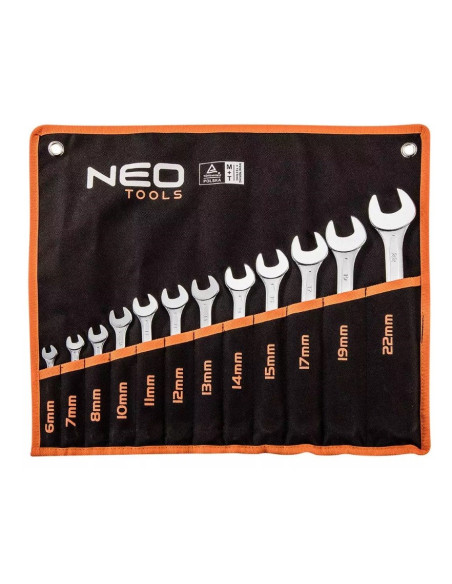 Klucze Płasko-Oczkowe Neo Tools 6-22 Mm, Zestaw 12 Sztuk