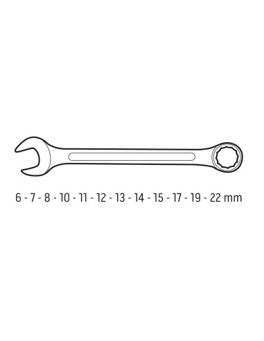 Klucze Płasko-Oczkowe Neo Tools 6-22 Mm, Zestaw 12 Sztuk