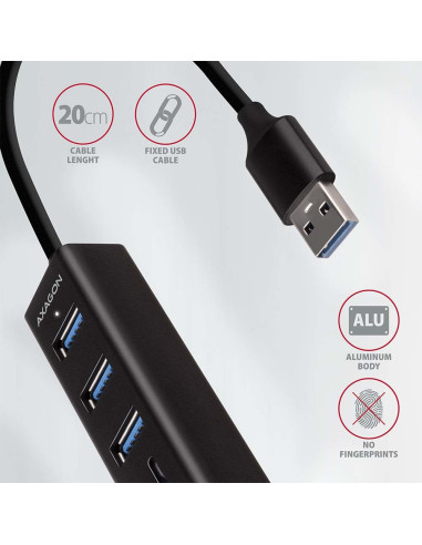 Axagon Hma-Cr3A Koncentrator Wieloportowy, Usb 3.0 Type-A, 3X Usb-A, Sd, Microsd