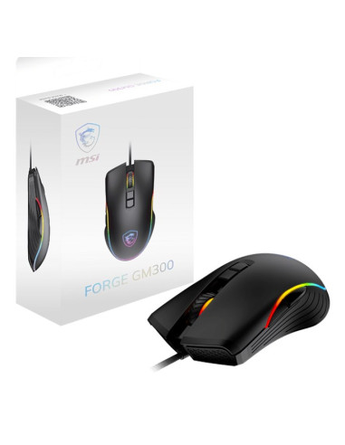Msi Forge Gm300 Myszka Gaming Oburęczny Usb Typu-A Optyczny 7200 Dpi