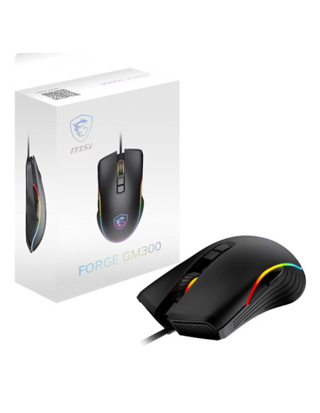 Msi Forge Gm300 Myszka Gaming Oburęczny Usb Typu-A Optyczny 7200 Dpi