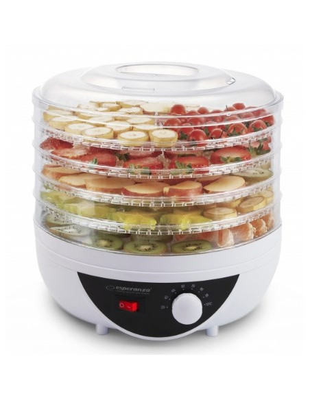 Suszarka Do Grzybów, Warzyw I Owoców Esperanza Chanterelle Ekd002 (250W  Kolor Biały)