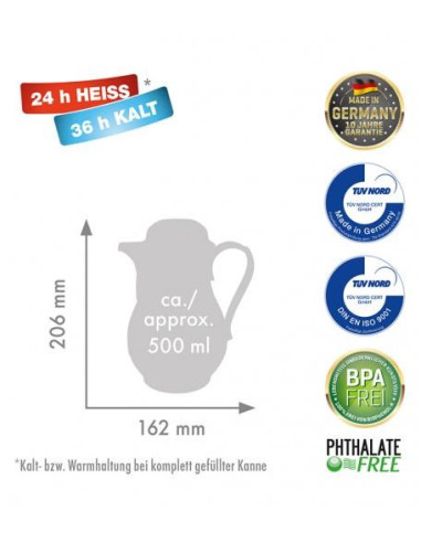 Rotpunkt Dzbanek Termos, 0,5 L, Ivory (Ecru) 530Iv
