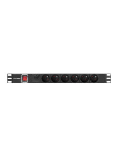 Lanberg Listwa Zasilająca Rack Pdu 19" (1U, 16A, 6X 230V Pl, 2M, Czarna) Pdu-06E-0200-Bk 2