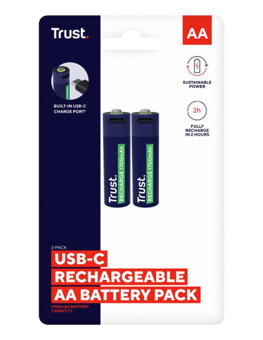 Baterie Aa Trust Usb-C Rechargeable Batteries 2P