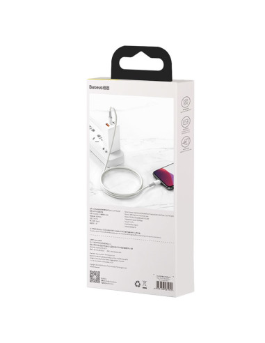 Baseus Kabel Usb-C Do Lightning 20W, 5A, 1M(Biały)