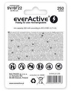 Zestaw Akumulatorków Everactive Evhrl22-250 (250 Mah   Ni-Mh) 2